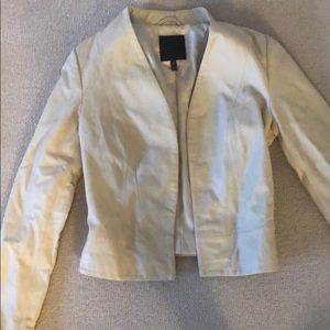 Beige leather jacket